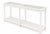Mid-Century Modern Traditional White Console Table With Glass Top For Sale - Image 3 of 6