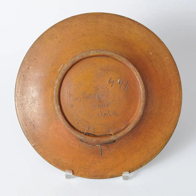 1930s Italian Decorative Plate from Dante Milani Montopoli, 1930s For Sale - Image 5 of 7