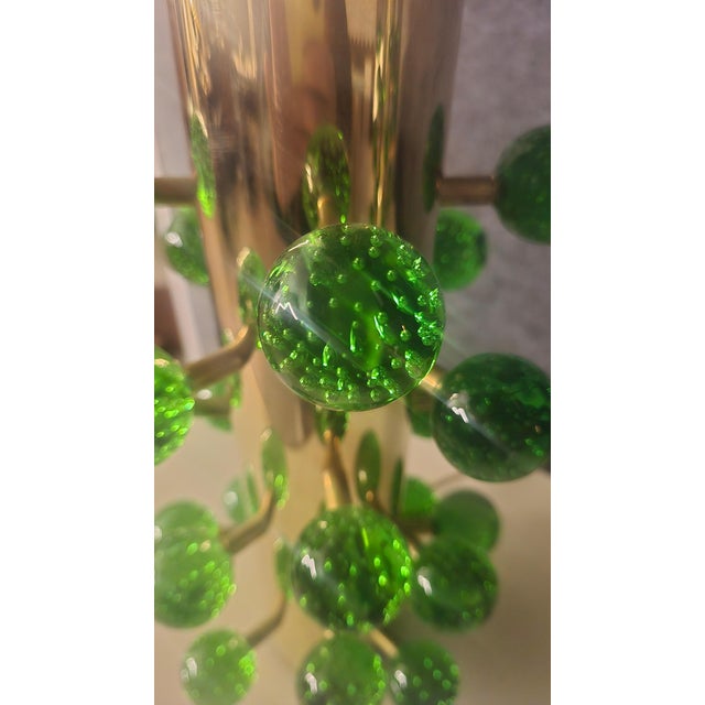 Textile Handmade Italian Table Lamps in Brass and Murano Glass from Justfurnituress SRL, Set of 2 For Sale - Image 7 of 16
