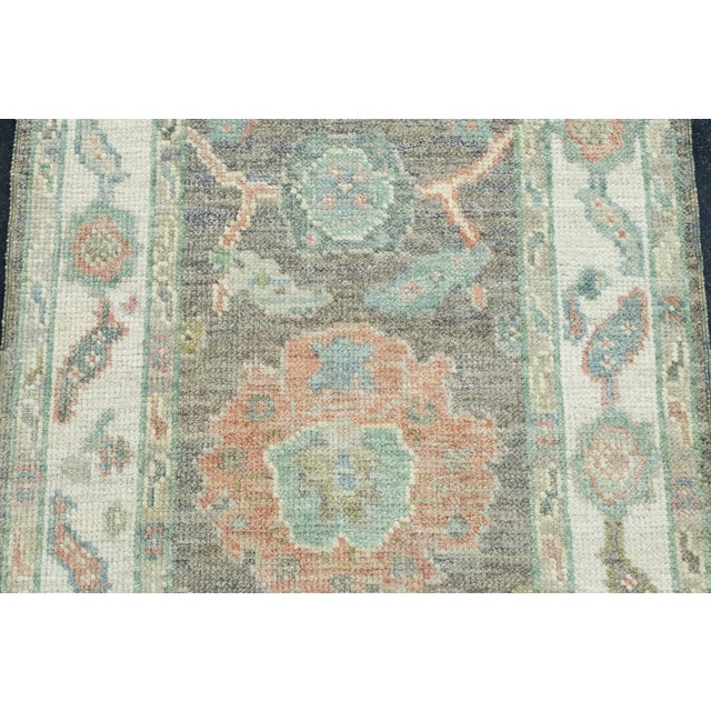Turkish Turkish Oushak Runner Rug 2'9" x 8'4" #17550 For Sale - Image 3 of 8