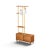 Wood Mid Century Walnut and Brass Wall Unit Room Divider For Sale - Image 7 of 10