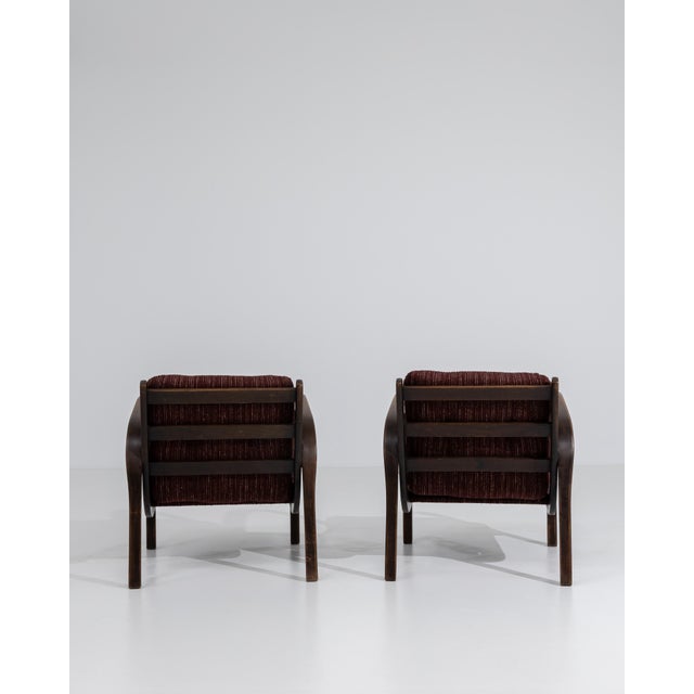 Pair Of H-237 Upholstered Bentwood Armchairs By Kozelka And Kropacek For Sale - Image 10 of 11