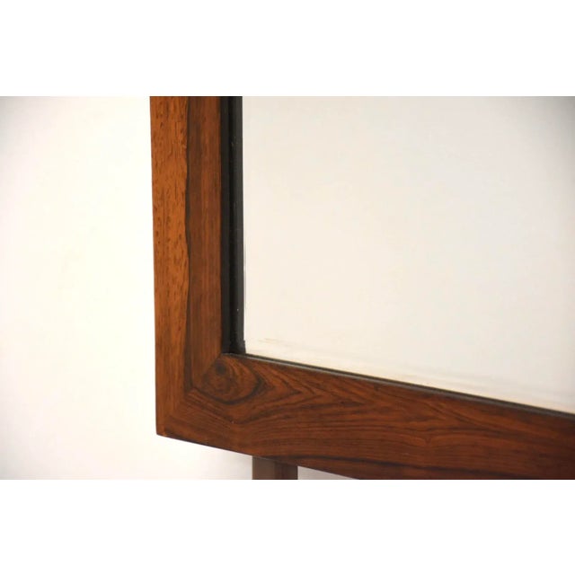 Mid-Century Modern Rosewood Danish Mirror For Sale - Image 3 of 5