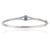 Not Yet Made - Made To Order Art Deco Geometric 3.12 Ct Blue Sapphire & Diamond Bangle Bracelet, Christmas Gift For Sale - Image 5 of 12