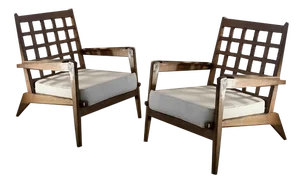 Large Modernist Armchairs in the style of Pierre Guariche and René Gabriel, France, 1950s, Set of 2