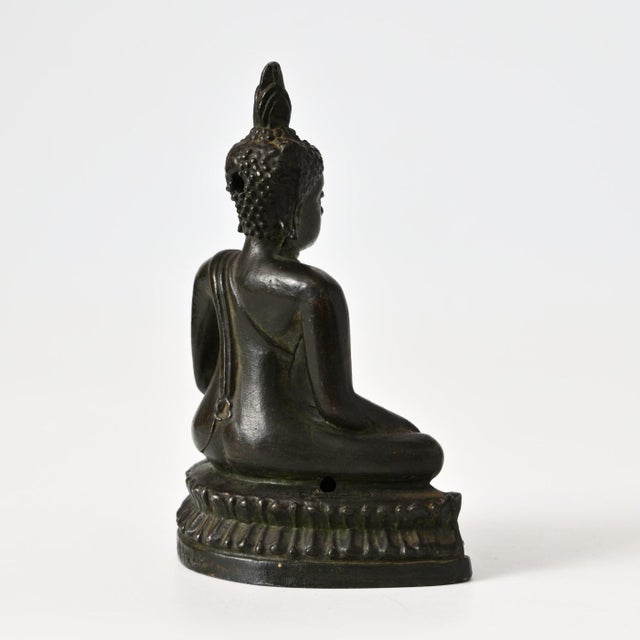 1920s Antique French Spelter Buddha Figurine, 1920s For Sale - Image 5 of 11