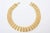 This is part of Chairish’s Costume Jewelry assortment. A combination of brushed and woven gold-plated bar makes this...