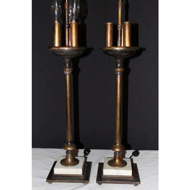 Mid 20th Century Copper Lamps - a Pair For Sale In Miami - Image 6 of 13