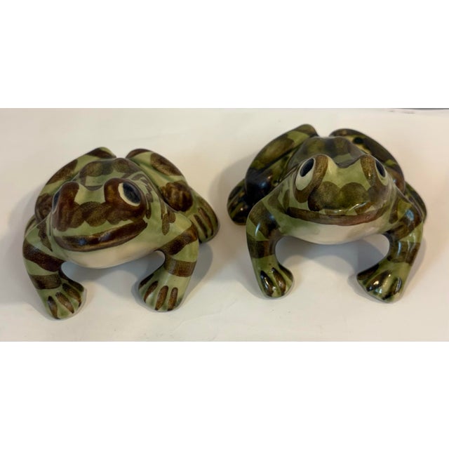 Mid 20th Century Mid Century Ceramic Frogs - A Pair For Sale - Image 5 of 7