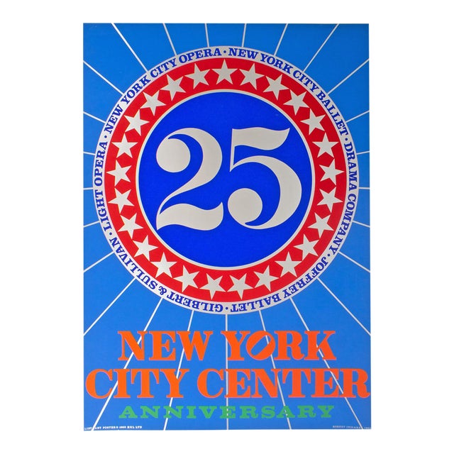 1968 “New York City Center” Serigraph Poster by Robert Indiana For Sale