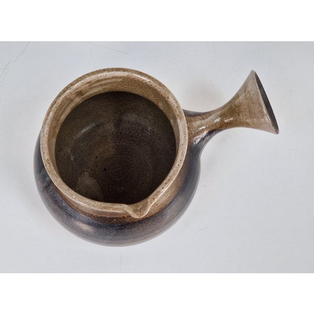 1970s Vintage Glazed Sandstone Jug by Roland Zobel for Atelier Les Cycladen, ​​France, 1970s For Sale - Image 5 of 11
