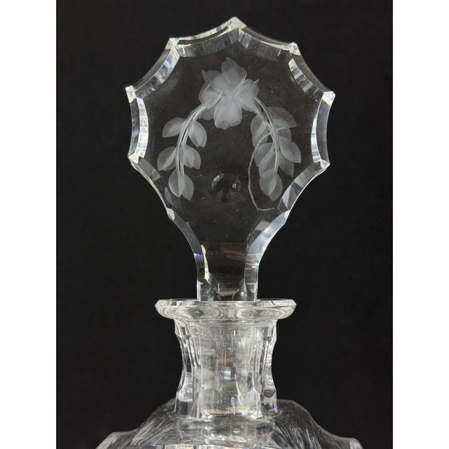 Vintage Art Deco Cut Crystal Decanter and Six Cordial Glasses, 1930s, Set of 7 For Sale - Image 13 of 17