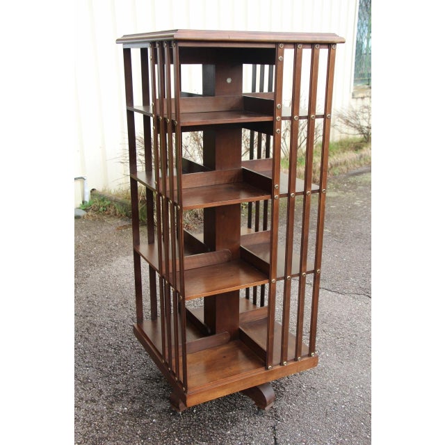 Rotating Bookcase by G. Borgeaud, Paris, France, 1890s For Sale - Image 9 of 9