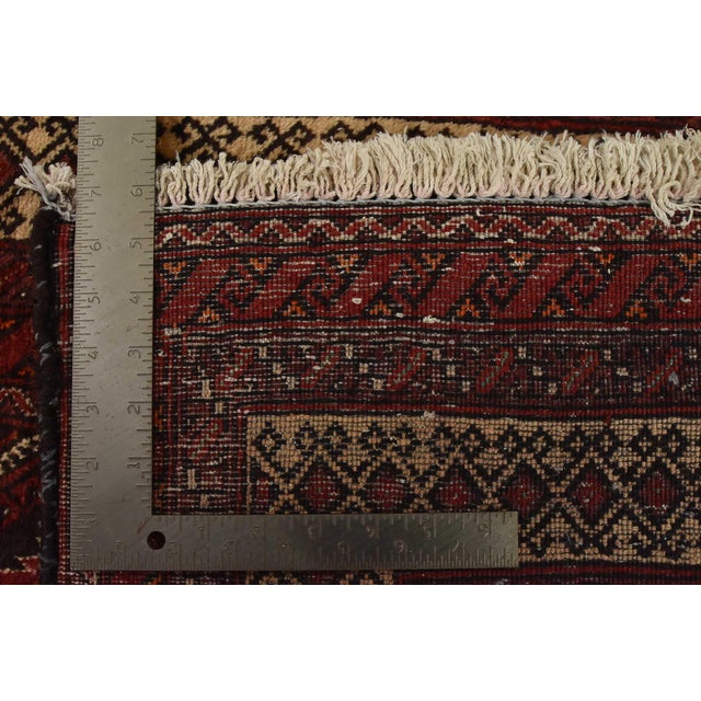 Baloch Rug 3’4” X 6’5” Black Wool Vintage Tribal Hand-Knotted Oriental Carpet For Sale - Image 12 of 12