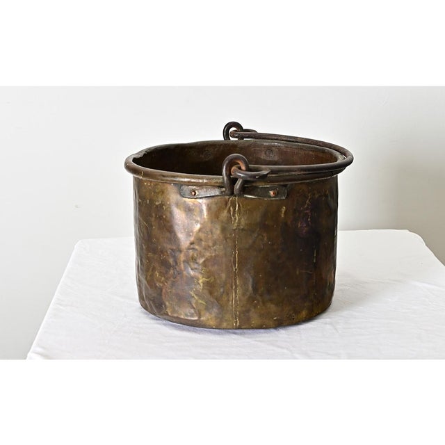 Metal French 19th Century Heavy Brass Cooking Pot For Sale - Image 7 of 10