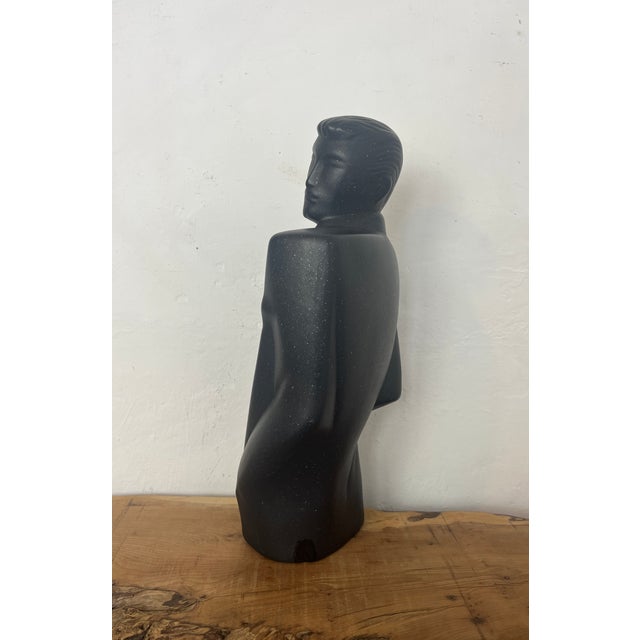 Vintage Postmodern Style Ceramic Man Sculpture in the style of Lindsey B Balkwill, 1980s For Sale - Image 4 of 18