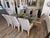 Art Deco Set of 8 Attributed to Sally Sirkin Lewis for J. Robert Scott Art Deco Revival Dining Chairs — Crackle Lacquer Frames, Vintage Designer Set For Sale - Image 3 of 15