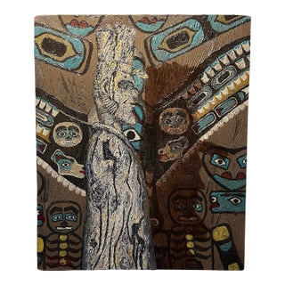 1959 Oil on Canvas Painting “The Tlingit Lincoln" by Andrew William Vachon s.j. For Sale