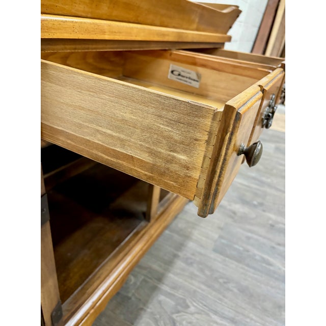 Vintage Garrison Furniture Company Early American Colonial Revival Dry Sink For Sale - Image 11 of 17