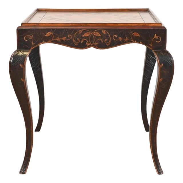 Milling Road for Baker Furniture Rococo Burlwood Side Tables - A Pair For Sale
