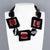 Contemporary Angela Caputi Red and Black Resin Beaded Choker Necklace For Sale - Image 3 of 8