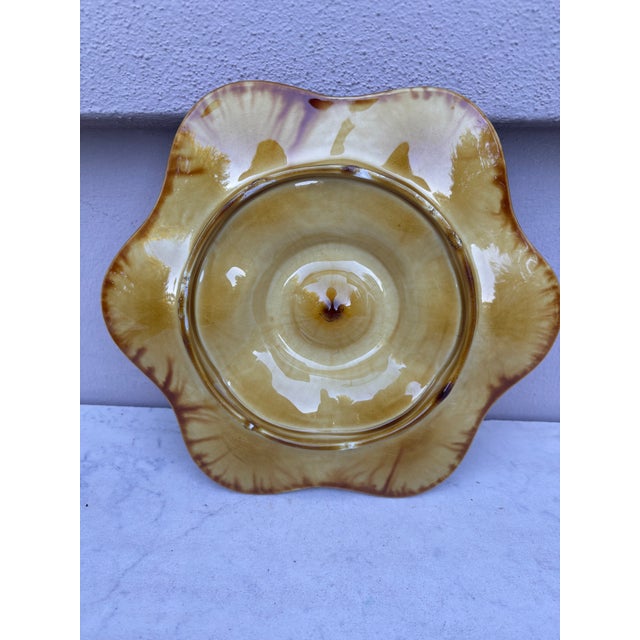 Late 19th Century French Green Majolica Oyster Plate, Circa 1900 For Sale - Image 5 of 5