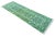 Mid-Century Modern Handmade Cotton Dhurrie Vegetable Dyed Forest Green Shooting Star Runner- 2.5'x8' For Sale - Image 3 of 11