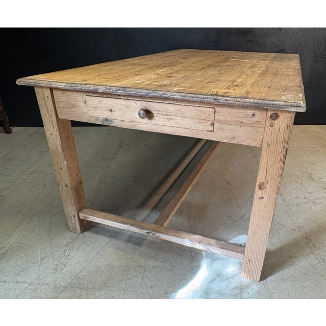 French Pine Farmhouse Dining Table, 1890 For Sale - Image 11 of 17