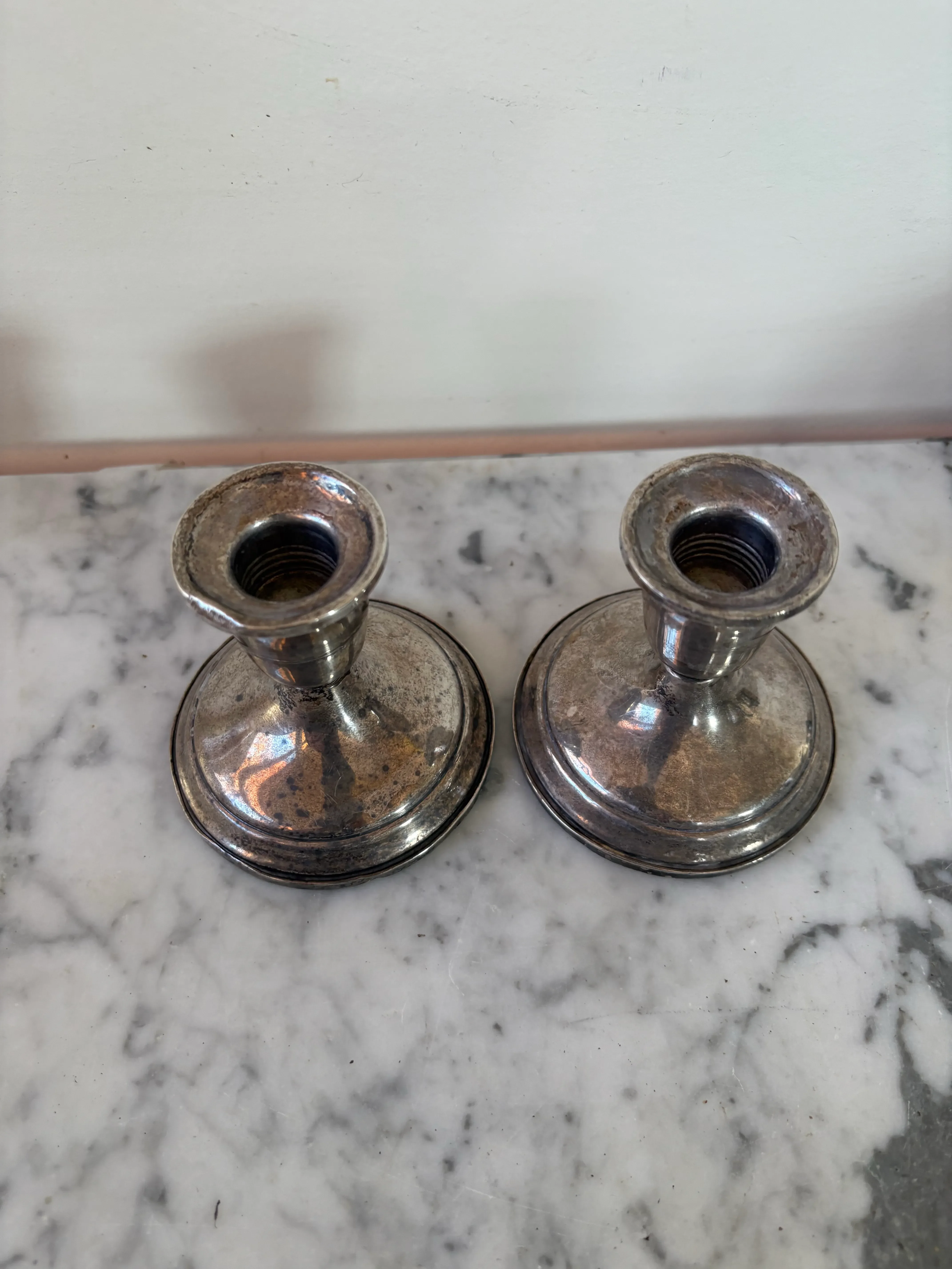 Towle Sterling Silver Weighted Candlesticks (Pair) | Chairish display picture 1
