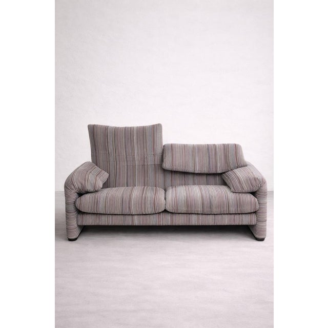 Maralunga Two-Seater Sofa by Vico Magistretti for Cassina, 1970s, in Very Good conditions. Designed 1970 to 1979 This...
