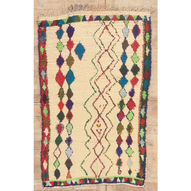 Vintage Azilal Moroccan Rug, 03'11 X 06'02 For Sale - Image 10 of 10