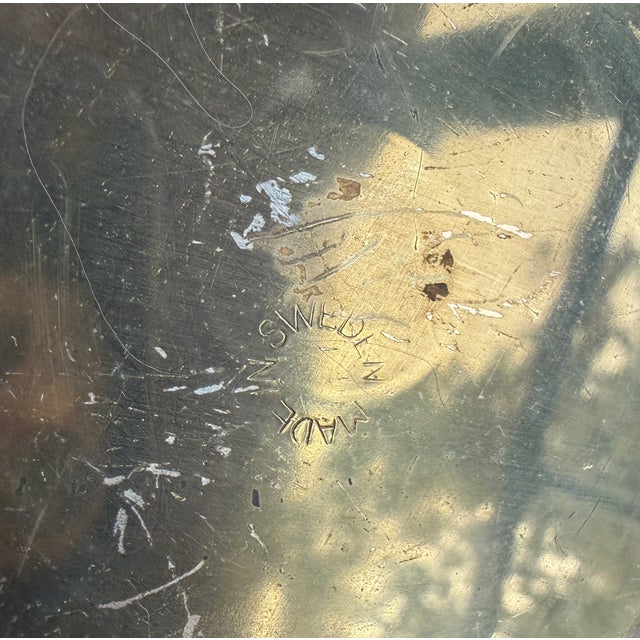 Mid-Century Lily Brass Candlesticks, Made in Sweden For Sale - Image 12 of 12