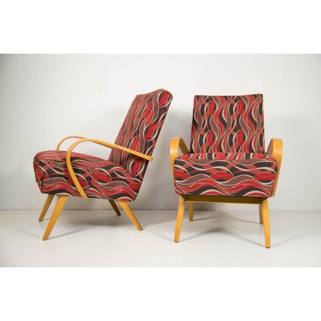 Beige Armchairs by Jindrich Smidek, Former Czechoslovakia, 1960s, Set of 2 For Sale - Image 8 of 10