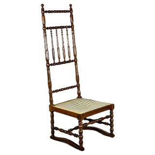 Antique French Walnut Side Chair For Sale