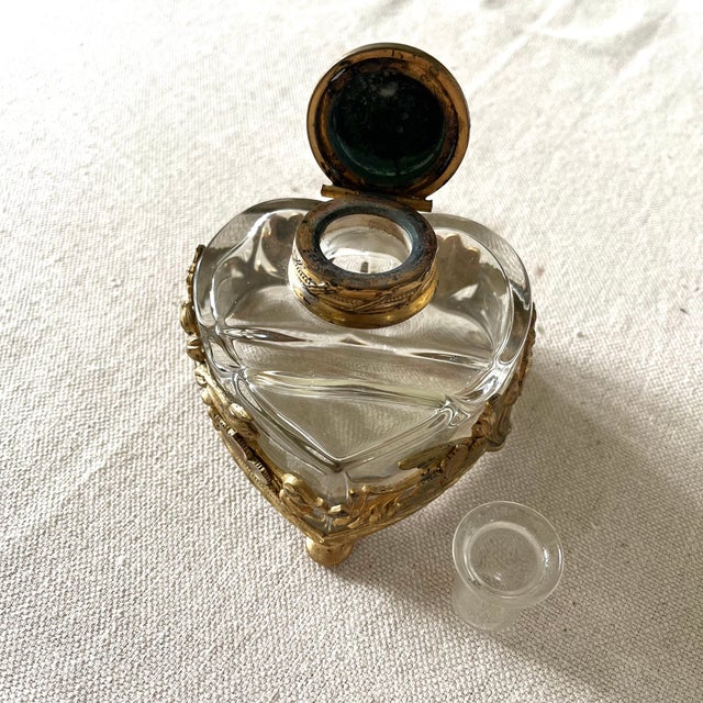 1920s Art Nouveau Brass Inkwell For Sale - Image 4 of 5