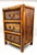 Wood Vintage Bamboo 3-Drawer Tabletop Storage Cabinet or Plant Stand – Organic Modern / Tropical For Sale - Image 7 of 12