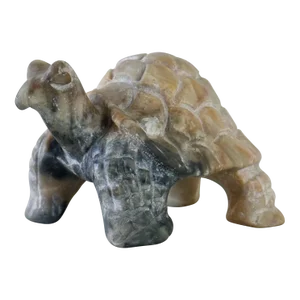 Mid-Century Hand Carved African Tortoise of Stone