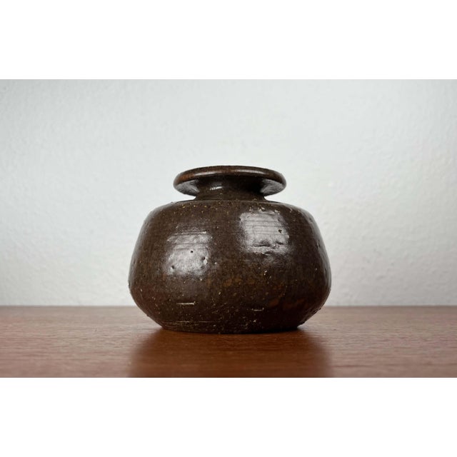 Mid-Century Modern German Studio Pottery Vessels, Plate, Vase, Bowl from Rudi Stahl, 1960s, Set of 3, in Very Good...