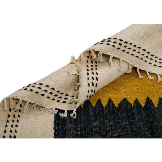 Moroccan Flatweave Wool Rug by Azele Studio For Sale - Image 6 of 9