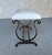 Spanish Gilt Spanish Iron Bench With Lyre-Shaped Base For Sale - Image 3 of 12