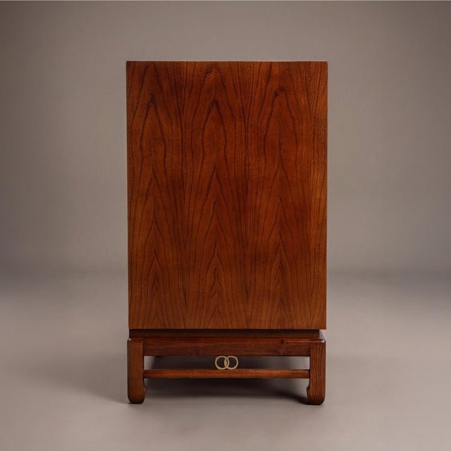 Wood Ash Wood Sideboard Buffet With Gold Hardware by American of Martinsville For Sale - Image 7 of 10