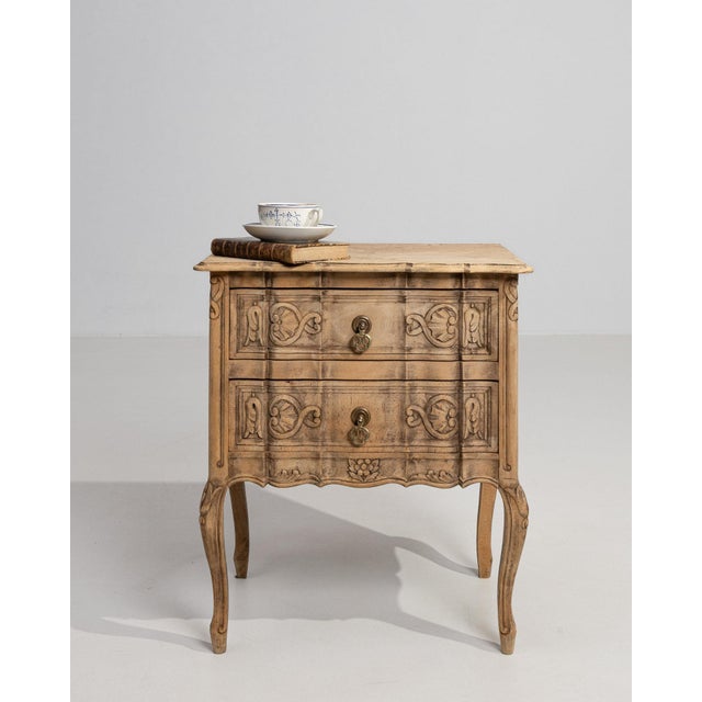 Wood Mid 20th Century France Louis XV Amber Wood Chests of Drawers For Sale - Image 7 of 10