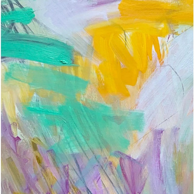 Abstract "Garden Escape" by Trixie Pitts Large Abstract Expressionist Oil Painting For Sale - Image 3 of 13