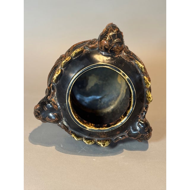 Antique Elephant Motif Ceramic Vessel With Gilded Accents For Sale In Los Angeles - Image 6 of 7