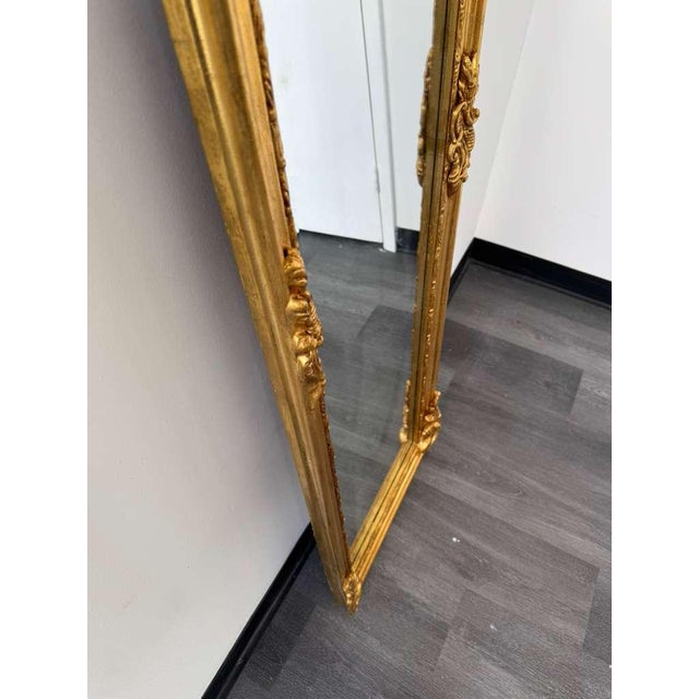 Gold Rococo Gold Floor Mirror – Romantic Ornate Statement Piece For Sale - Image 8 of 12