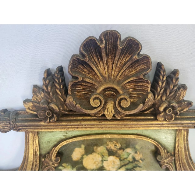 1940s Hand Painted Mirror For Sale - Image 4 of 12