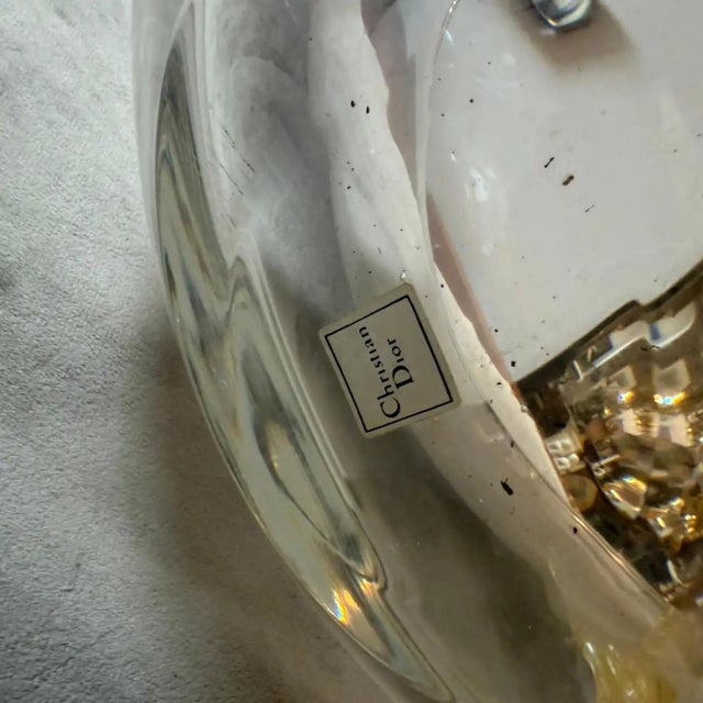 1990s Modern Christian Dior Clear and Gold Murano Glass Big Wing Centerpiece For Sale - Image 16 of 17