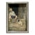 Antique w.c. Vincent Miniature Watercolor Painting Boy Wash Tub Dog Framed For Sale