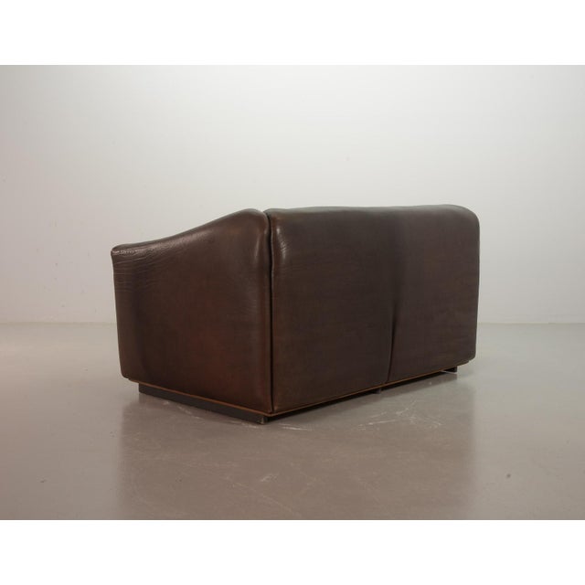 1970s DS47 Extendable Brown Sadle Leather Loveseat Sofa from de Sede, Switzerland, 1970s For Sale - Image 5 of 18
