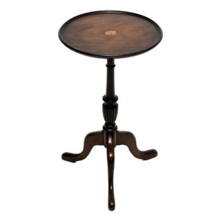 Antique Inlaid Georgian Style Wine Table, 1930s For Sale